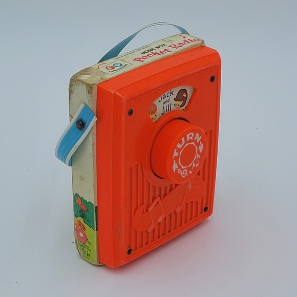 Fisher-Price Other - Vintage Orange Fisher Price Pocket Radio Jack and Jill Working 1973